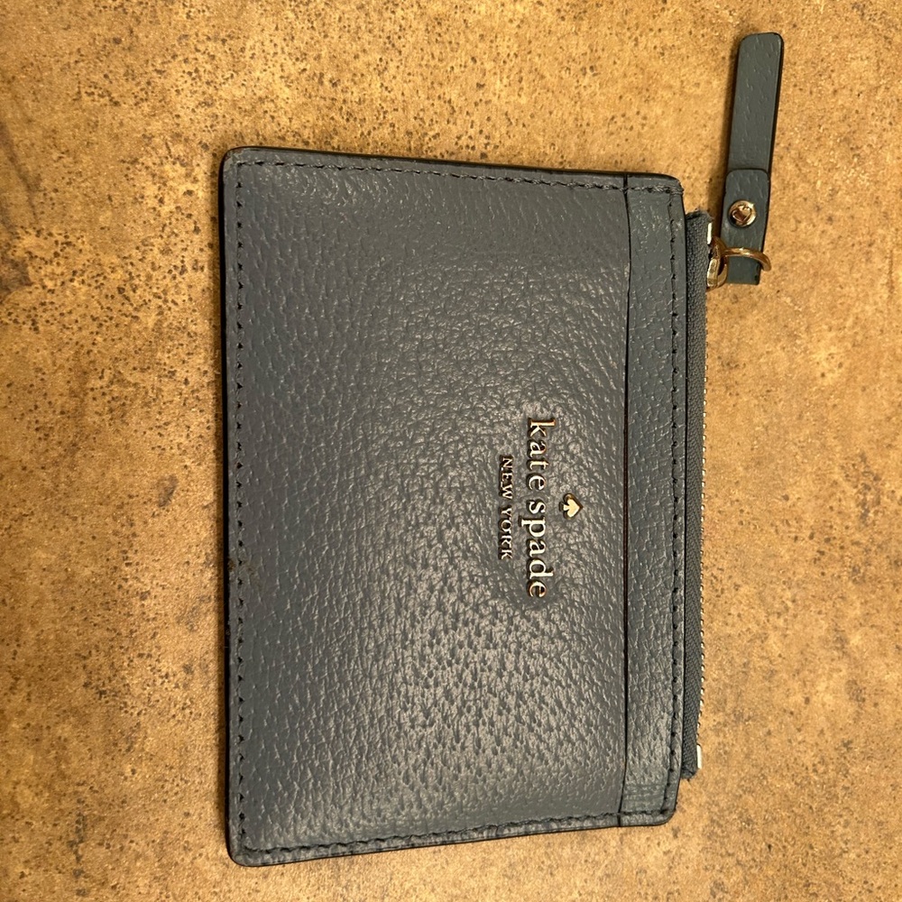 Kate Spade Blue Leather Card Holder